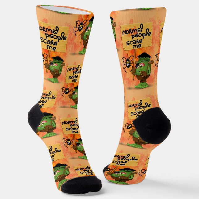 Chaussette Caractère Frankenstein de 'Normal People Scare Me' (Angulaire)
