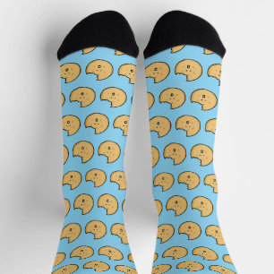 Chaussette Caricature amusante de biscuits avec une pointe