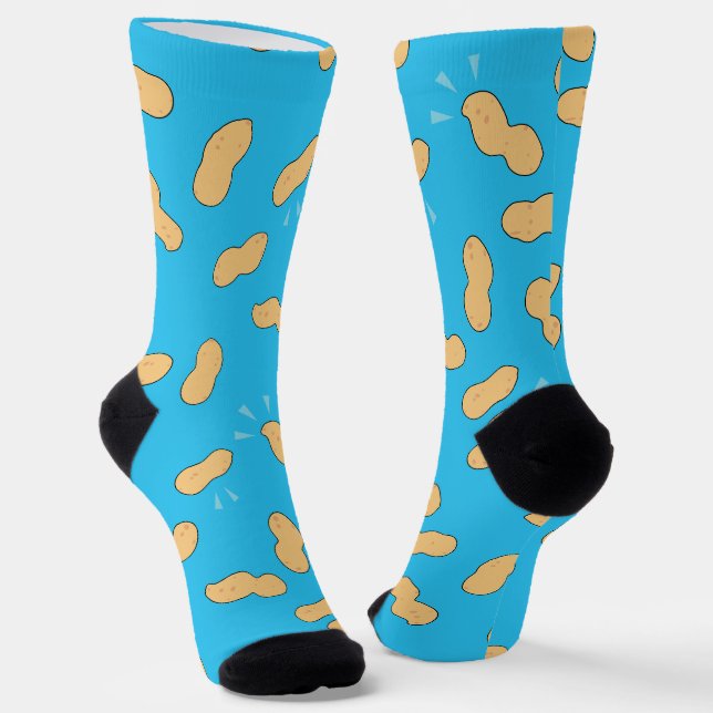 Chaussette Caricature de l'agriculteur de cacahuètes (Angulaire)