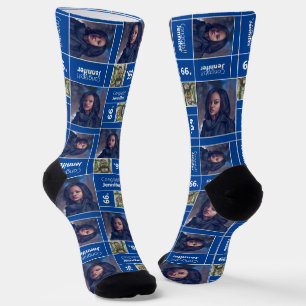 Chaussette Carré Bleu - Classe d'obtention de diplôme Année C