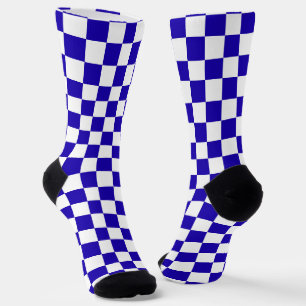 Chaussette Carreaux bleu profond