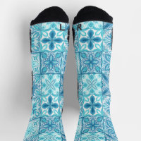Carreaux décorés en bleu et blanc