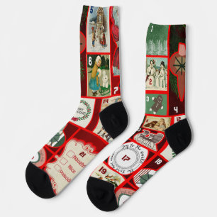 Chaussette Carrés de l'illustration de Noël