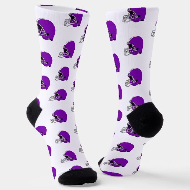 Chaussette Casques de football violets (Angulaire)