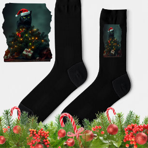 Chaussette Cat-astrophe Noël Vacances Chaos Drôle Chat 