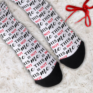 Chaussette Ceci n'est pas moi | Typographie humoristique tend