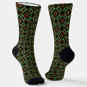 Chaussette Celtic Christmas Holly Motif Wreath