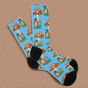 Chaussette Champignon des Chouettes de pluie printanière