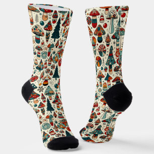 Chaussette Champignons Festifs