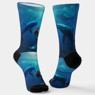 Chaussette "Chanson de baleine et chant de sirène : le voyage