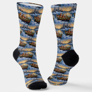 Chaussette Chat abyssin Noël Bateau Vacances