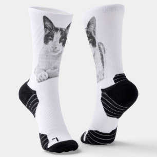 Chaussette Chat calico en demi-teinte