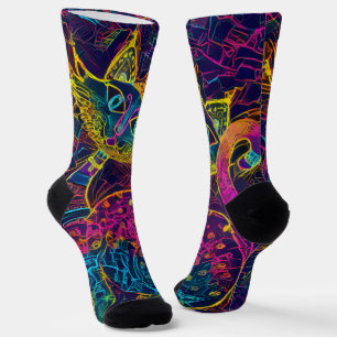Chaussette Chat Chanceux Coloré n°7