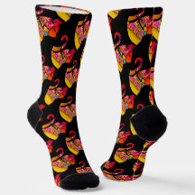 Chat fou habillé Chaussettes de nouveauté
