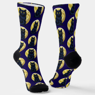 Chaussette Chat noir en colère