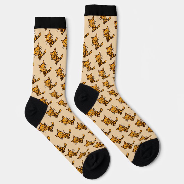 Chaussette Chat orange (Droite)