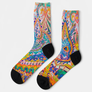 Chaussette Chat Psychedelique, Louis Wain