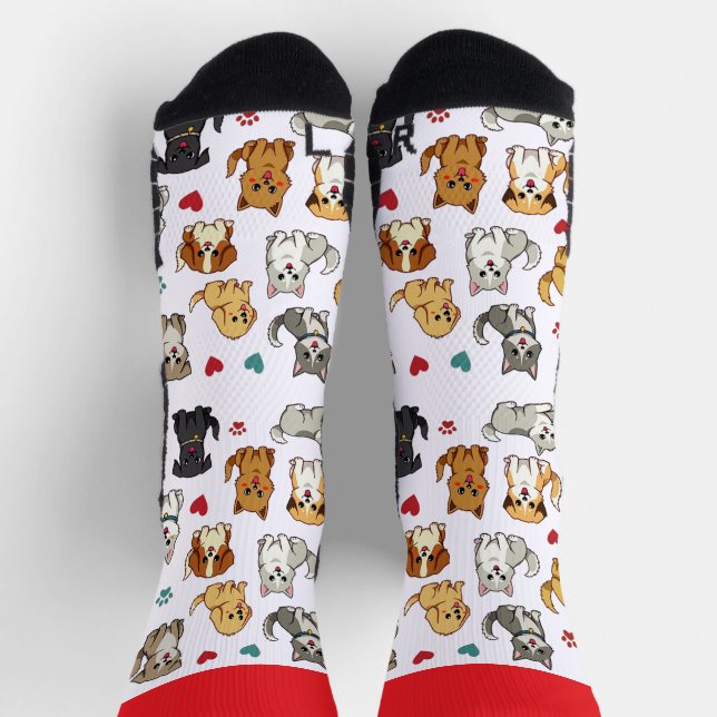 Chaussette Chatons et chiots Chaussettes d'équipage (Haut)