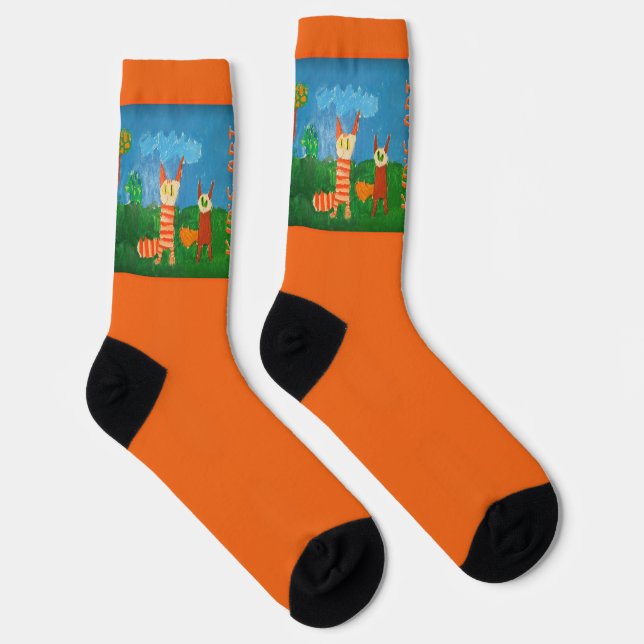 Chaussette Chats amusants Chaussettes d'équipage (Droite)