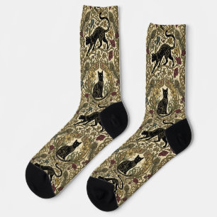 Chaussette Chats noirs Art Nouveau