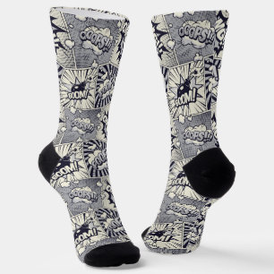 Chaussette Chaussettes à bulles pour discours de bande dessin