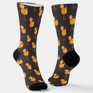 Chaussette Chaussettes à motif Aperol Spritz – Boisson Cockta