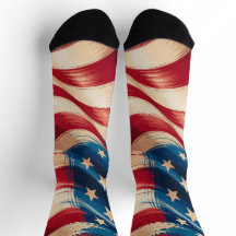 Chaussettes à motif de drapeau patriotique