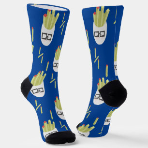 Chaussette Chaussettes à motif de frites mignonnes et junk fo