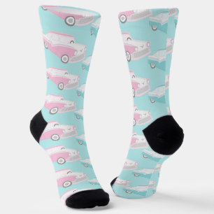 Chaussette Chaussettes à motif de voiture vintage 50s