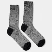 Chaussettes à motif d'empreinte digitale monochrom