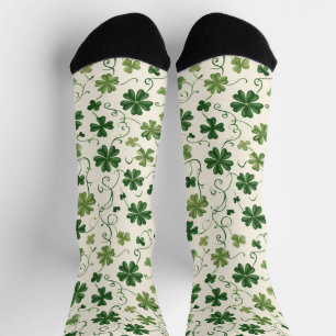 Chaussette Chaussettes à motif tourbillonnant Trèfle Rétro