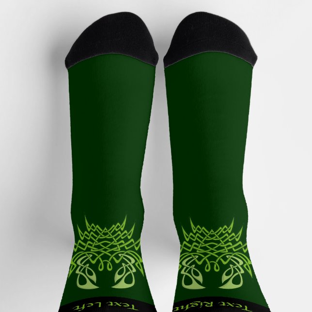 Chaussette Chaussettes à noeuds célestes de crabe vert (Haut)