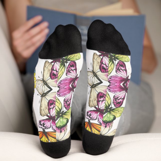 Chaussette Chaussettes à papillons (Fond)