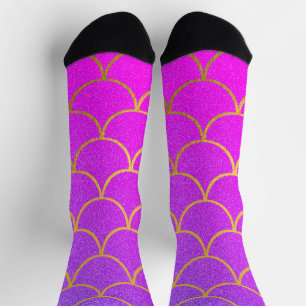 Chaussette Chaussettes à Parties scintillant violet rose or