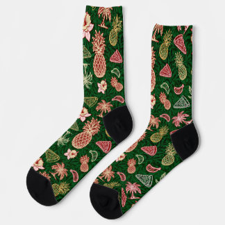 Chaussette Chaussettes à pizza tropicale de style hawaïen