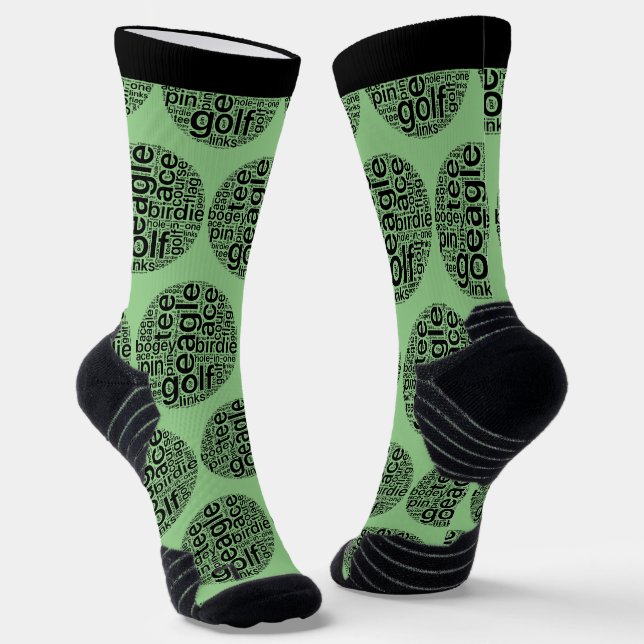 Chaussette Chaussettes à thème de golf de nouveauté personnal (Angulaire)