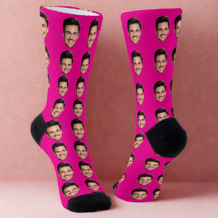 Chaussette Chaussettes à Visage Personnalisé, Cadeau Drôle av