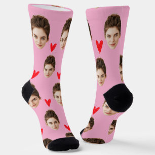 Chaussette Chaussettes à visage personnalisé pour petit ami C