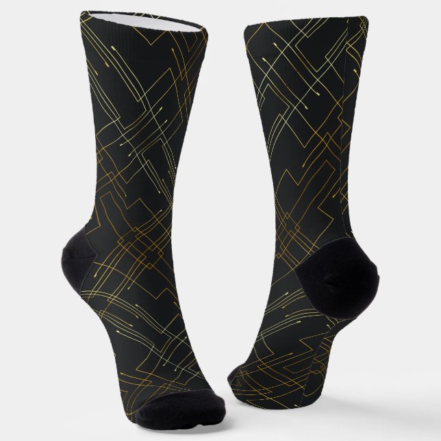 Chaussette Chaussettes Abstraites à huile d'or (Angulaire)