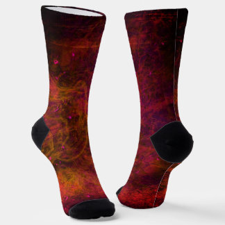 Chaussette Chaussettes Abstraites "Crimson Galaxy"