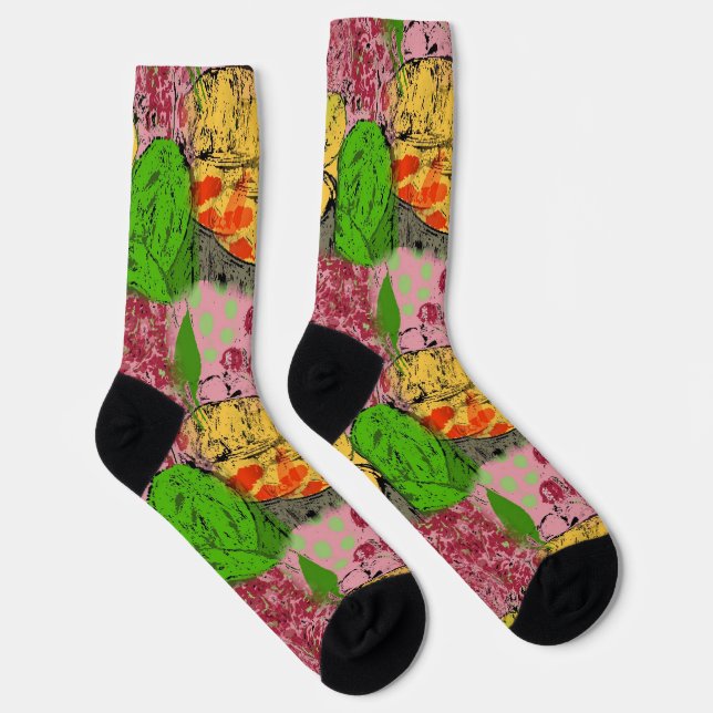 Chaussette Chaussettes Abstraites de poisson d'or (Droite)