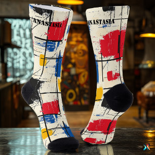 Chaussette Chaussettes Abstraites Modernes avec Coup de Pince