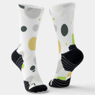 Chaussette Chaussettes Abstraites Motif point-Blanc, Gris, Ch
