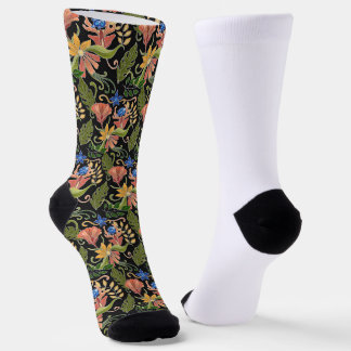 Chaussette Chaussettes Art Déco et fleurs