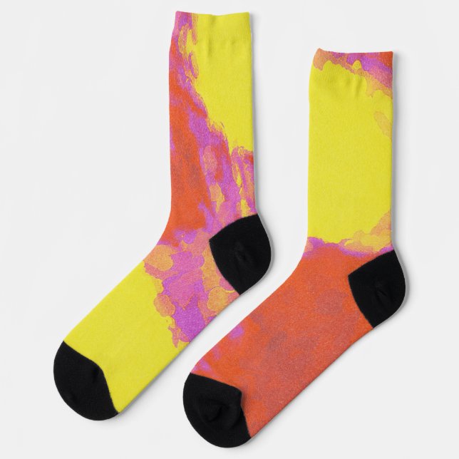 Chaussette Chaussettes Art fou déversées Peinture (Gauche)