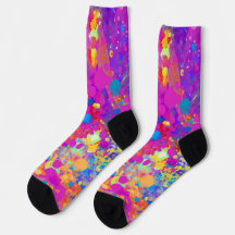 Chaussettes Artistiques Fantaisies Colorées
