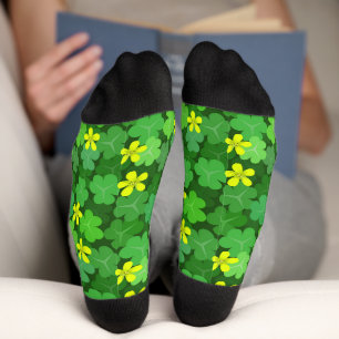 Chaussette Chaussettes au Trèfle Vert Clair