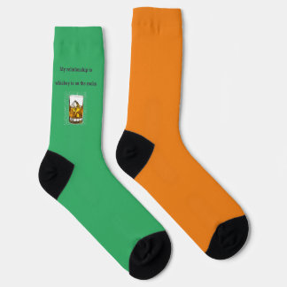 Chaussette Chaussettes au whisky orange et vert
