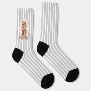 Chaussette chaussettes avec application d'un petit chaton