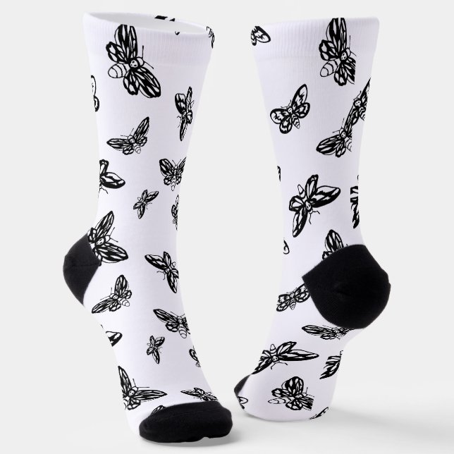 Chaussette Chaussettes avec motif de papillon (Angulaire)